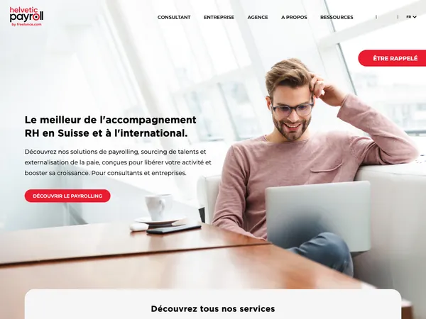 Page d'accueil de Helvetic Payroll