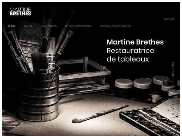 Page d'accueil de Atelier de restauration de tableaux M.Brethes