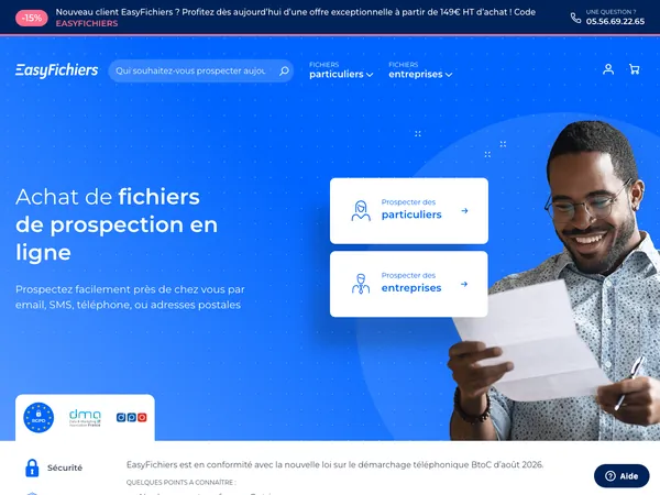Page d'accueil de Easyfichiers