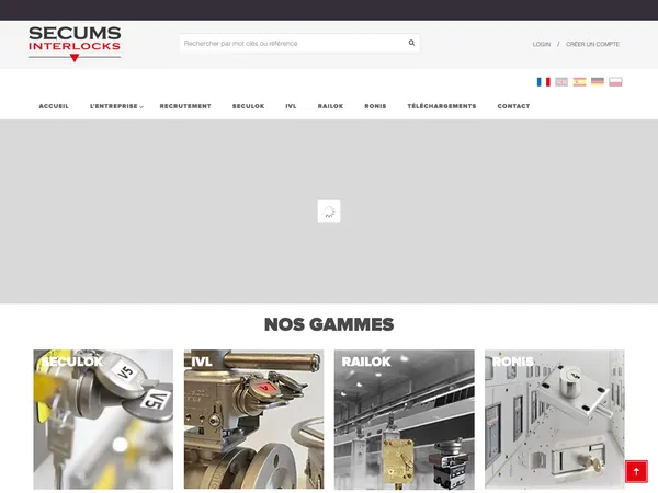 Page d'accueil de Secums Interlocks