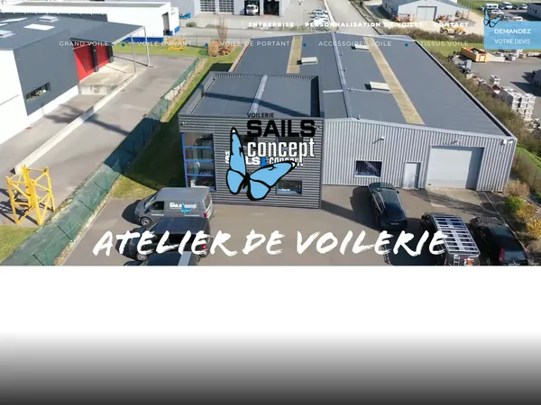 Page d'accueil de Voilerie Sails Concept