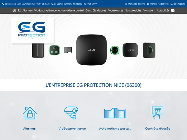 Page d'accueil de Cg-protection