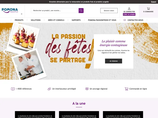 Page d'accueil de POMONA PassionFroid
