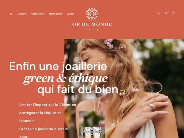 Page d'accueil de Or du Monde