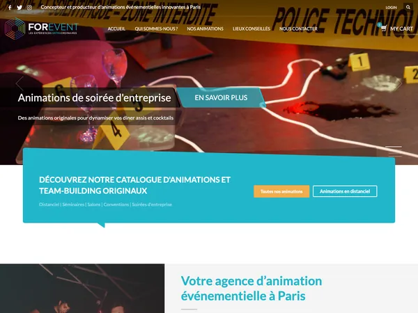 Page d'accueil de For Event