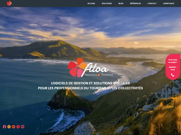Page d'accueil de Aloa - solutions eTourisme
