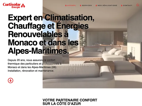 Page d'accueil de Curtisolar Energie