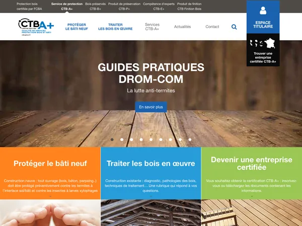 Page d'accueil de CTB-A+