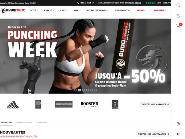 Page d'accueil de Budo-Fight