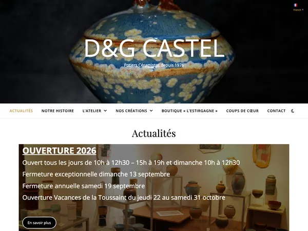 Page d'accueil de D&G Castel