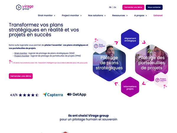 Page d'accueil de Virage Group
