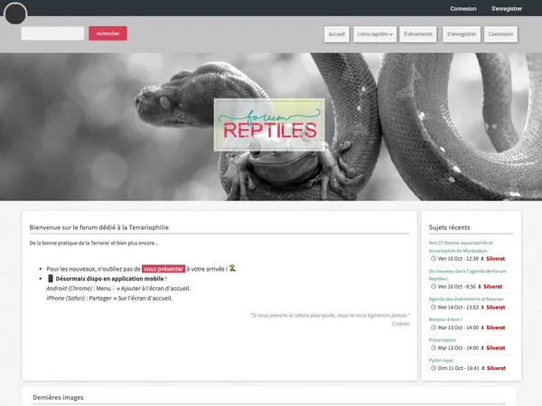 Page d'accueil de Forum-Reptiles