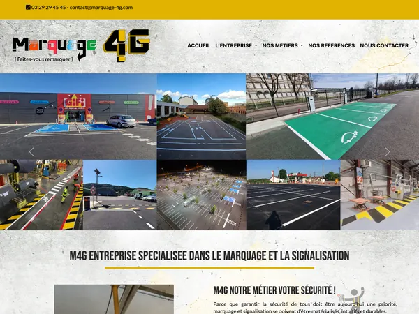 Page d'accueil de Marquage 4G