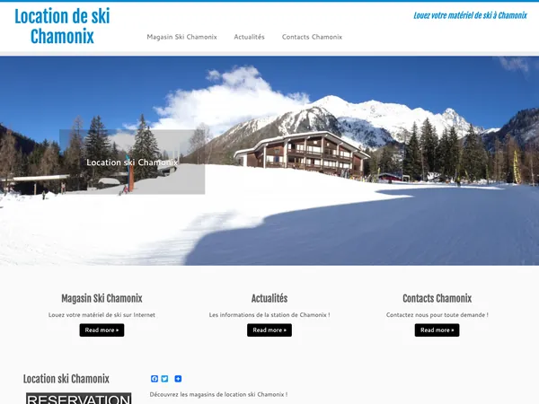 Page d'accueil de Magasins de ski à Chamonix