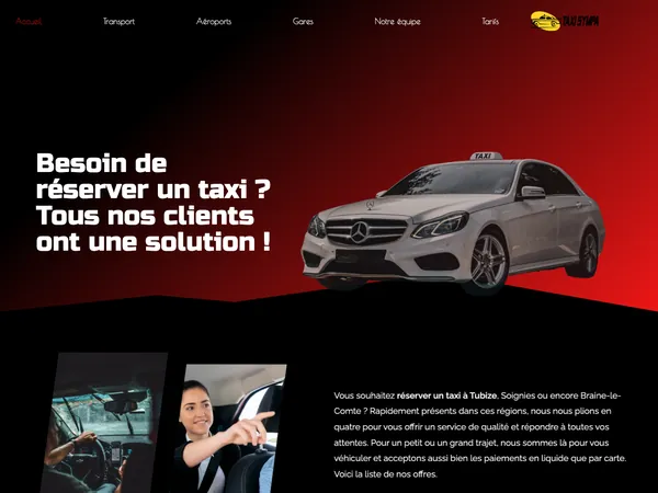 Page d'accueil de Taxi Sympa
