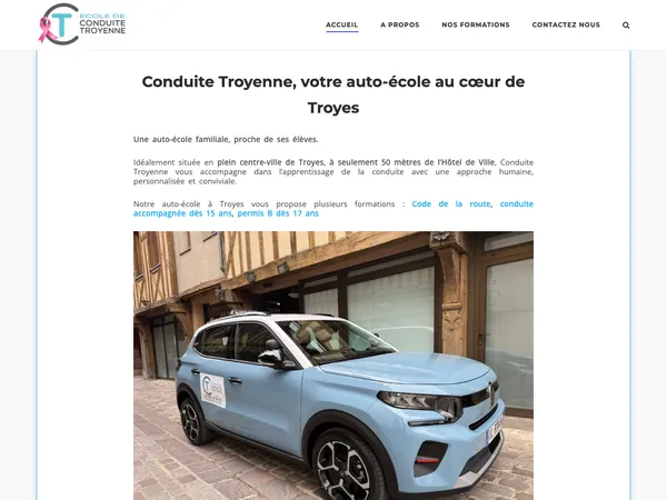 Page d'accueil de Conduite Troyenne