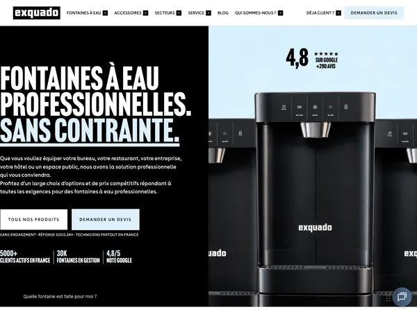 Page d'accueil de Exquado