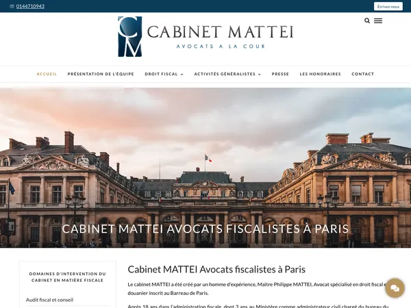 Page d'accueil de Cabinet MATTEI