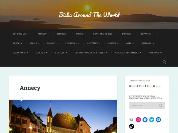 Page d'accueil de Biche Around The World