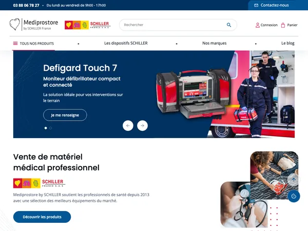 Page d'accueil de Mediprostore