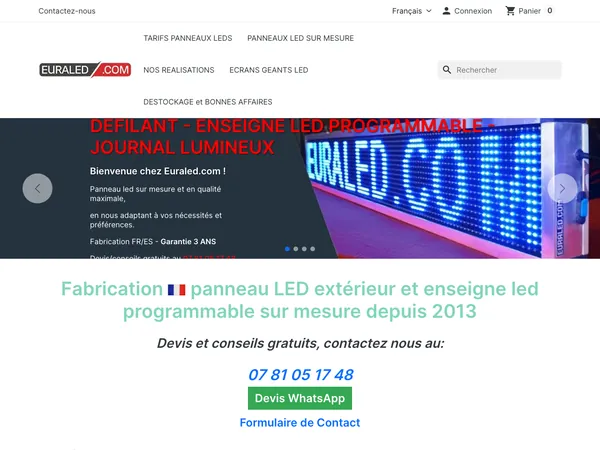 Page d'accueil de Euraled.com