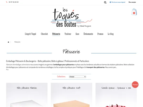 Page d'accueil de Les Toqués des Boîtes
