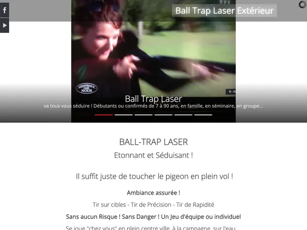 Page d'accueil de Ball-Trap Laser et Arc-Trap