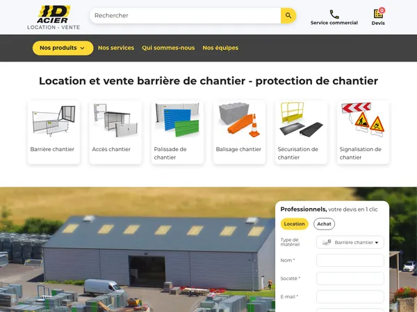 Page d'accueil de ID-Acier