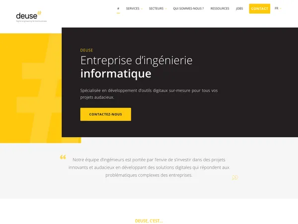 Page d'accueil de Deuse sprl