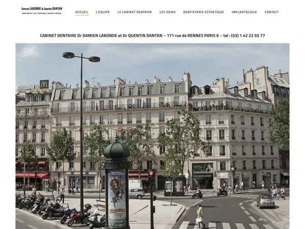 Page d'accueil de dentparis.com