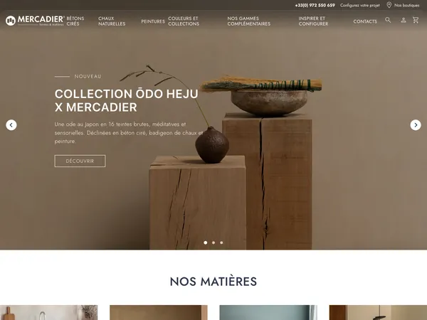 Page d'accueil de Mercadier