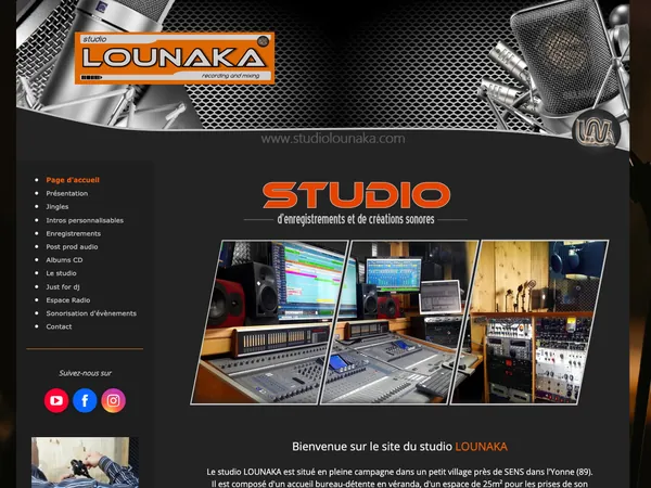 Page d'accueil de Studio lounaka