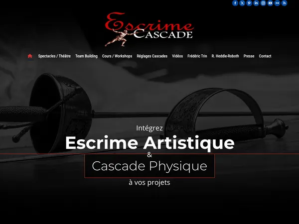 Page d'accueil de Escrime et Cascade