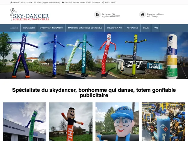 Page d'accueil de Sky-dancer.fr