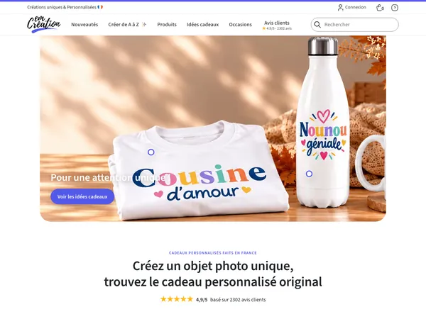 Page d'accueil de Em création