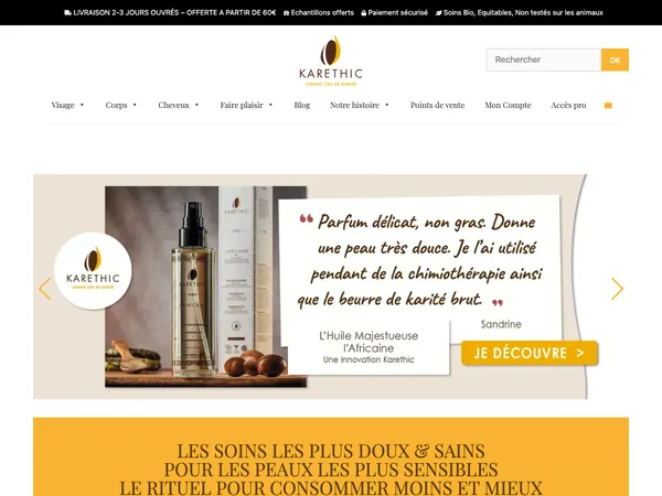 Page d'accueil de Karethic