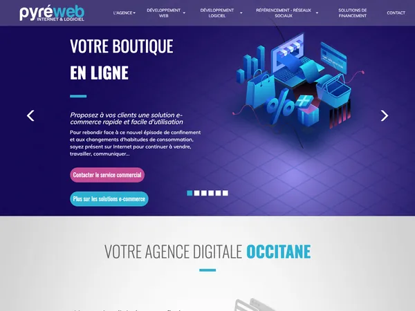 Page d'accueil de Pyréweb