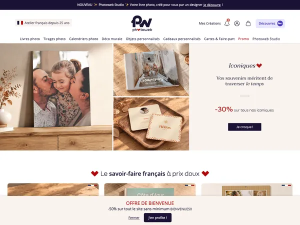 Page d'accueil de Photoweb