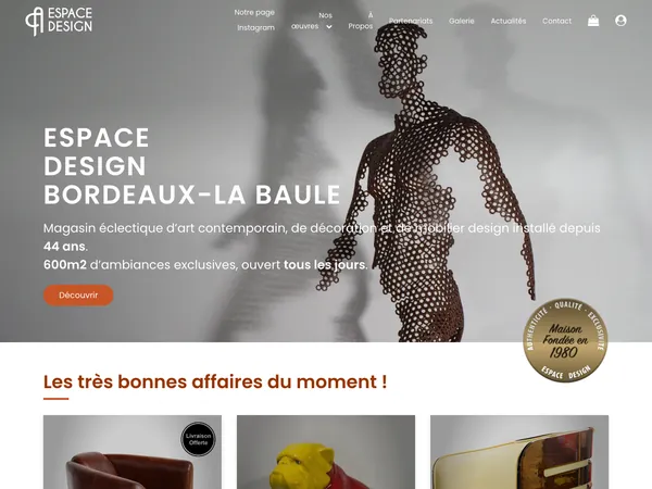 Page d'accueil de espace-design-bordeaux.com