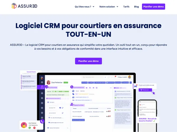 Page d'accueil de Assur3d