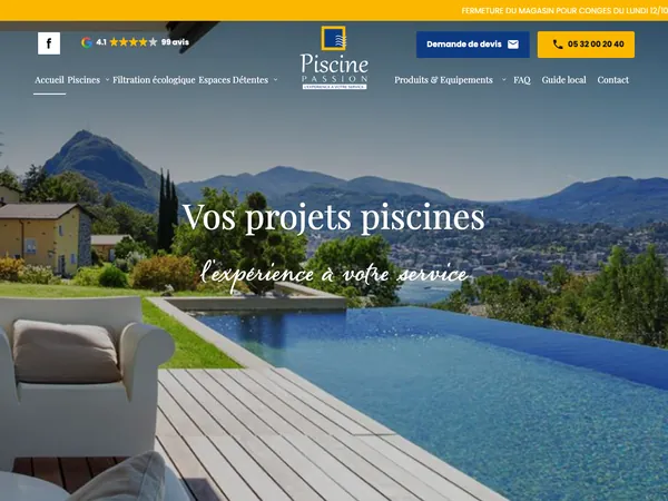 Page d'accueil de piscinepassion.eu