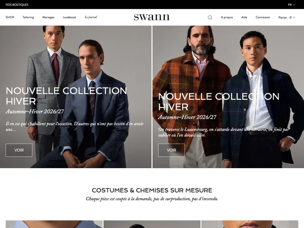 Page d'accueil de Swann Paris