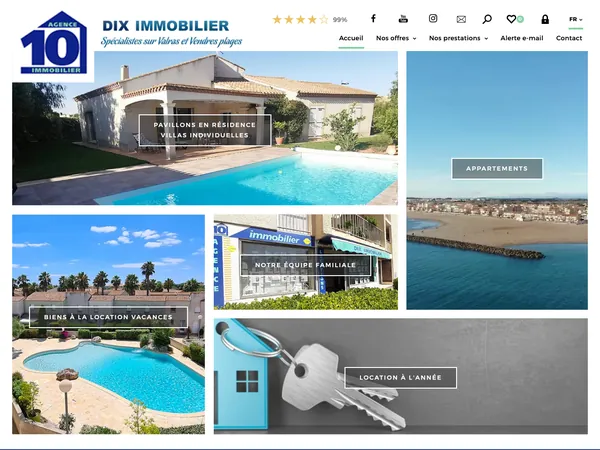 Page d'accueil de Agence DIX Immobilier
