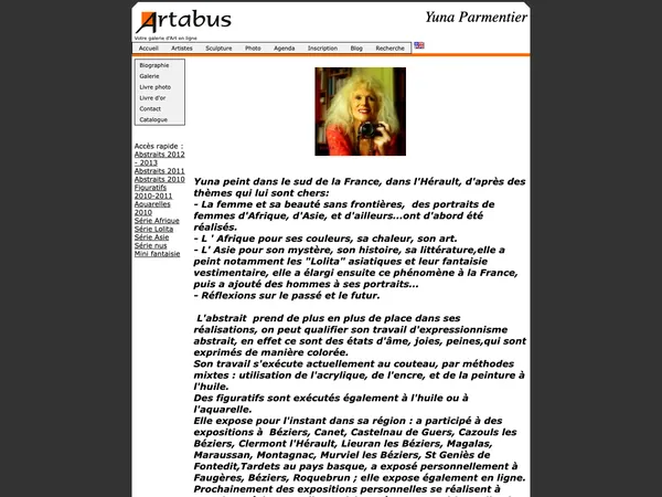 Page d'accueil de Artabus