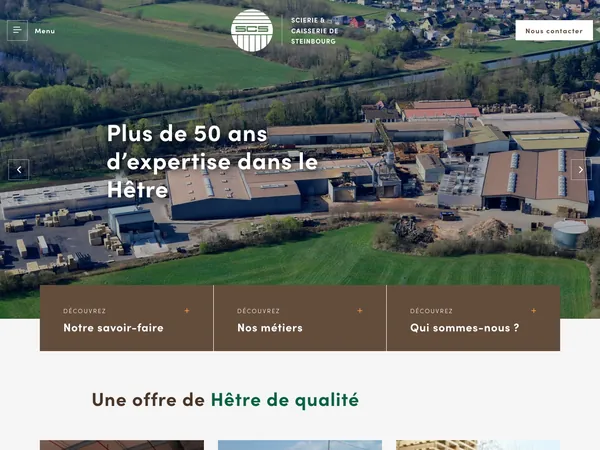 Page d'accueil de scierie-scs.com