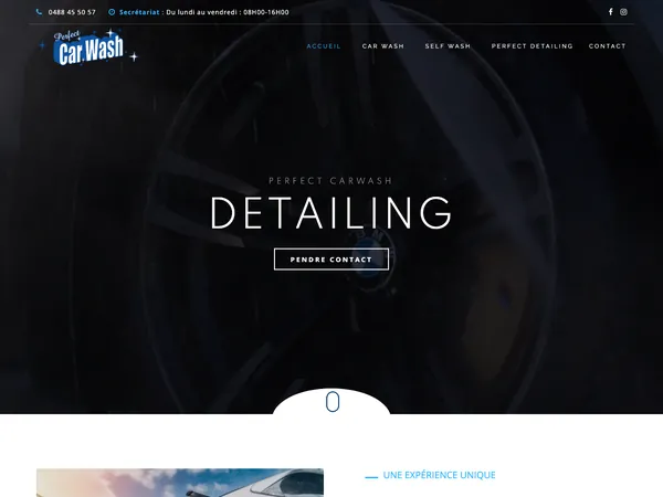 Page d'accueil de perfectcarwash.be