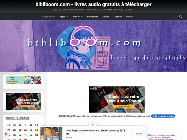 Page d'accueil de bibliboom.com
