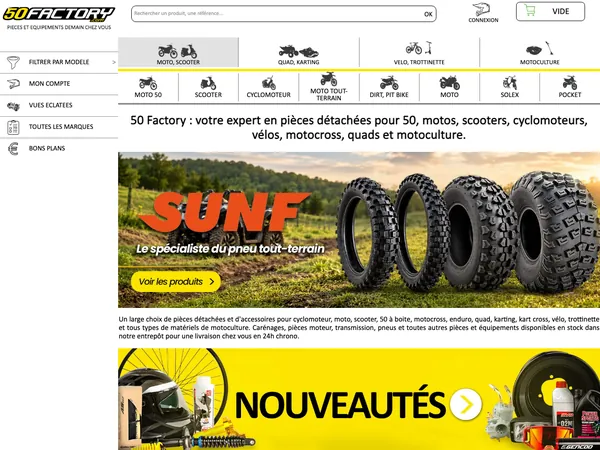 Page d'accueil de 50 factory