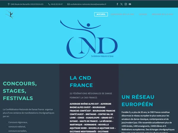 Page d'accueil de Confédération Nationale de Danse