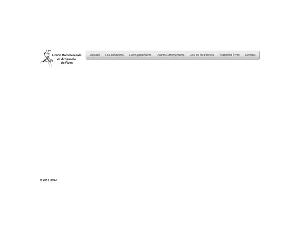 Page d'accueil de UCAF, union commerciale et artisanale Fives